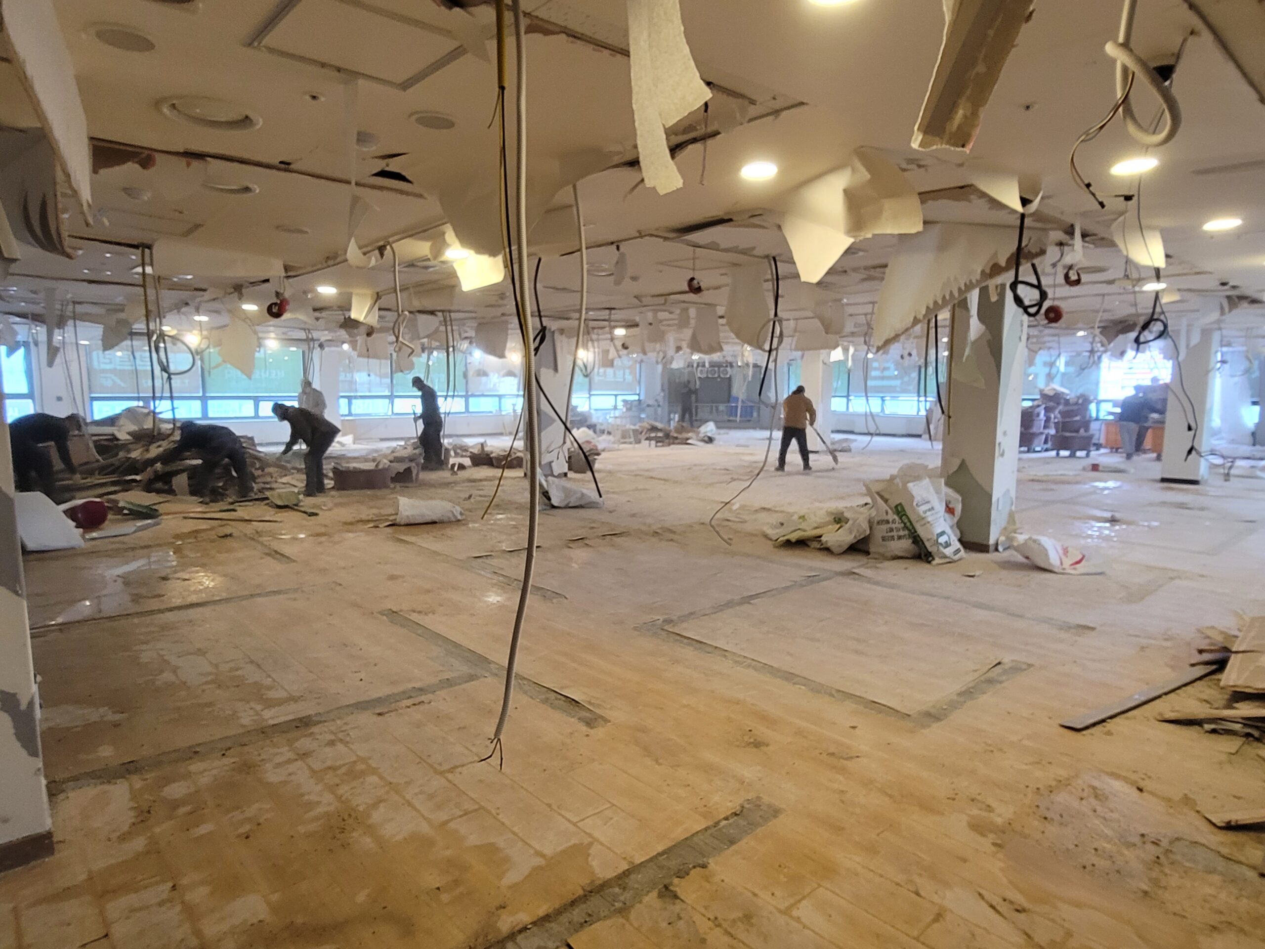 부천 상가 철거 현장 전체 모습