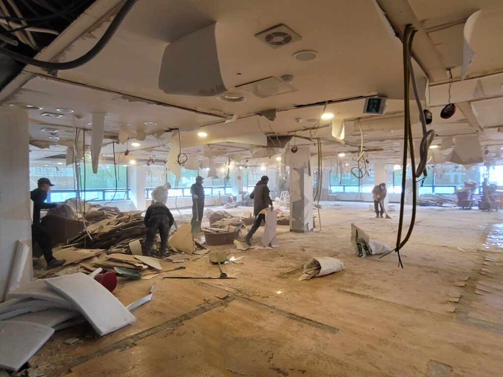 부천 상가 철거 현장 전체 모습