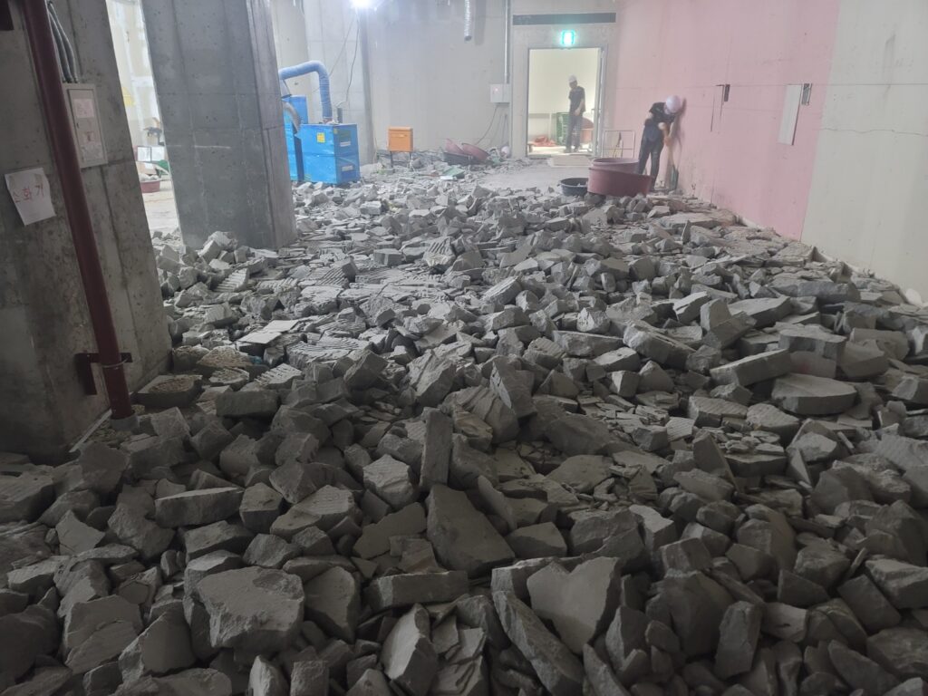 공간철거 폐기물 정리 과정